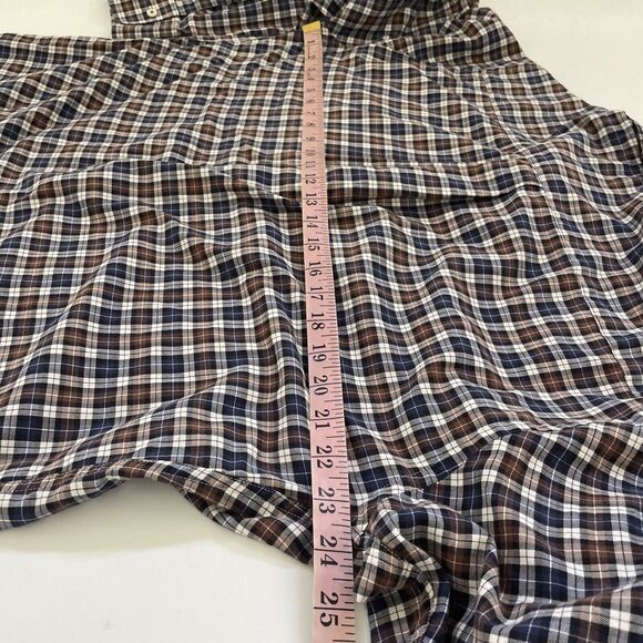 Peter‎ Millar Shirt Mens Large Button Up Performance Long Sleeve Plaid - Picture 8 of 10